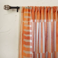 1pc Sheer Ophelia Printed Burnout Window Curtain Panel Orange - Opalhouse™ Designed With Jungalow™ -Opalhouse Sales Store GUEST 154e0bfa b339 41f9 9f40 0461976c9081