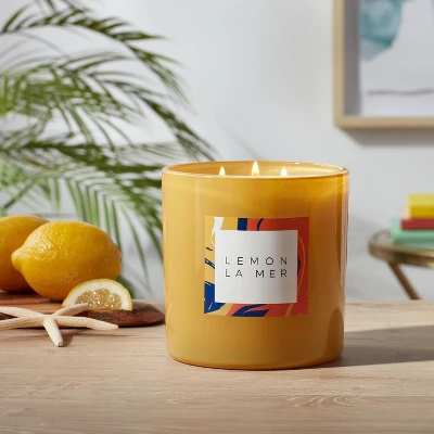 28oz Glass Lemon La Mer Candle Yellow - Opalhouse™ 1 28oz Glass Lemon La Mer Candle Yellow - Opalhouse™