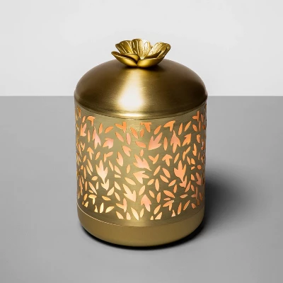 200ml Metal Flower Cutout Color-Changing Oil Diffuser Gold - Opalhouse™ 3 200ml Metal Flower Cutout Color-Changing Oil Diffuser Gold - Opalhouse™ - Image 3