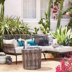 Latigo Patio Sectional Gray/Brown/Linen - Opalhouse™ -Opalhouse Sales Store GUEST 58c62a04 f1e9 49d0 af85 6fa1cf870e49