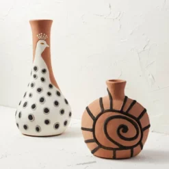 Spiral Shell Terracotta Vase Brown - Opalhouse™ Designed With Jungalow™ -Opalhouse Sales Store GUEST 5c2b58ed 0b3f 454c 91fa 9f37f0275e13