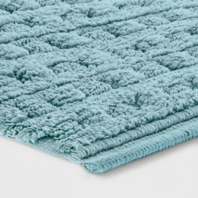 Woven Textured Aqua Bath Rug Aqua - Opalhouse™ 1 Woven Textured Aqua Bath Rug Aqua - Opalhouse™