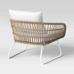 Southport Outdoor Patio Chair With Metal Legs, Club Chair Natural/White - Opalhouse™ -Opalhouse Sales Store GUEST 85f574ff c7e7 4d01 b943 e6500f46c5aa