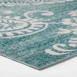 Vintage Medallion Outdoor Rug Turquoise - Opalhouse™