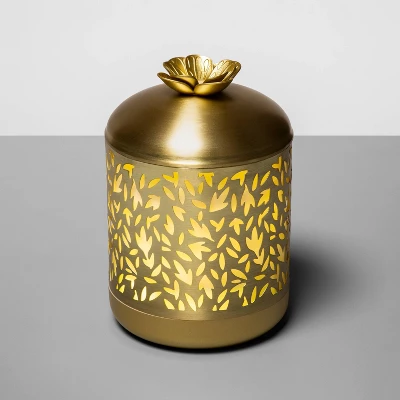 200ml Metal Flower Cutout Color-Changing Oil Diffuser Gold - Opalhouse™ 4 200ml Metal Flower Cutout Color-Changing Oil Diffuser Gold - Opalhouse™ - Image 4