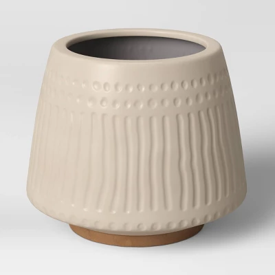 Textured Ceramic Planter Pots White - Opalhouse™ 4 Textured Ceramic Planter Pots White - Opalhouse™ - Image 4