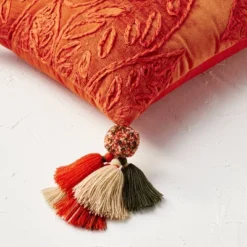 14"x20" Oblong Embroidered Leaf Pattern Accent Pillow Rust - Opalhouse™ Designed With Jungalow™ -Opalhouse Sales Store GUEST d63fc097 241b 42e6 a759 c0f0cd01ee03